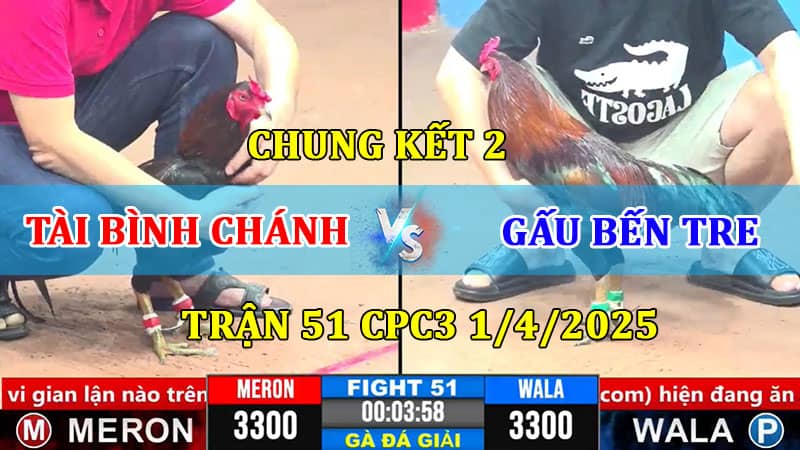 TRẬN 51 CPC3 1/4/2025 CHUNG KẾT 2 TÀI BÌNH CHÁNH VS GẤU BẾN TRE 1 Trận 51 CPC3 1/4/2025