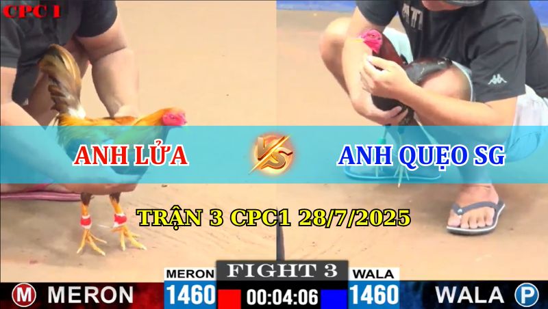 TRẬN 3 CPC1 28/7/2025 ANH LỬA VS QUẸO SÀI GÒN 1 Trận 3 CPC1 28/7/2025